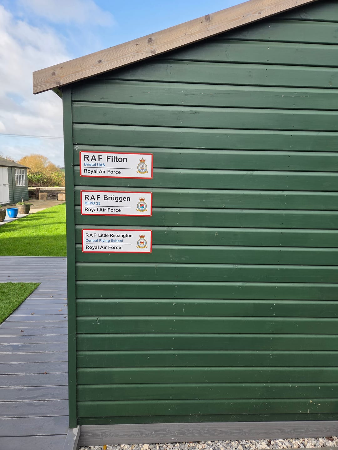 Customer photo review of RAF Station Wall Sign