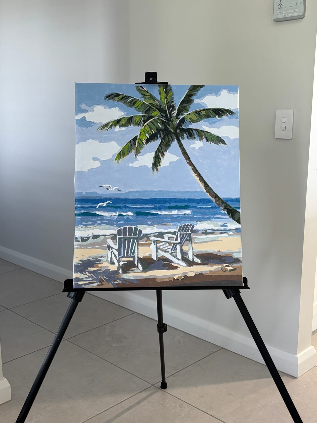 Customer photo review of Adjustable Artist Easel
