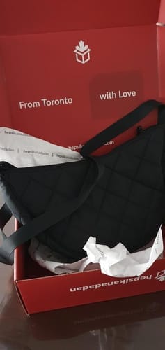 Customer photo review of Uniqlo Unisex Round Shoulder Bag Quilted 09 Black