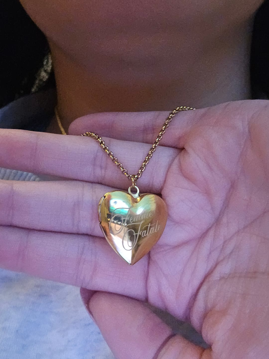 Customer photo review of Femme Fatale Locket