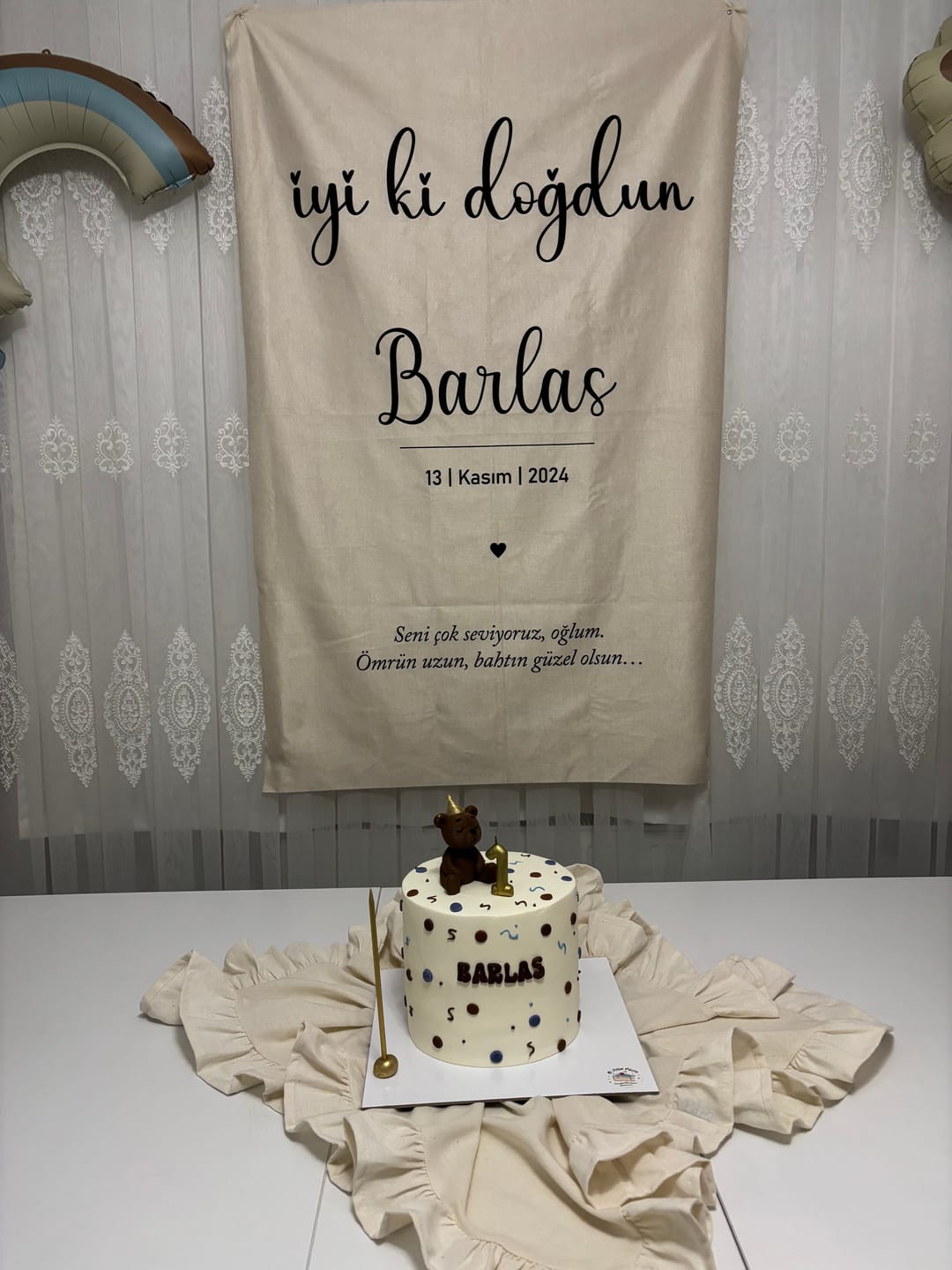 Customer photo review of Kişiselleştirilebilir Doğum Günü Örtüsü (#8)