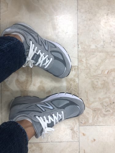 Customer photo review of New Balance Made in USA 990v4 Core Grey with Silver U990GR4
