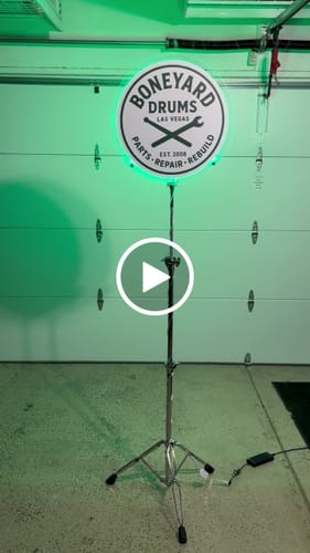 Customer video review of BoneYard Drums | Backlit Version - Premium Neon Artwork