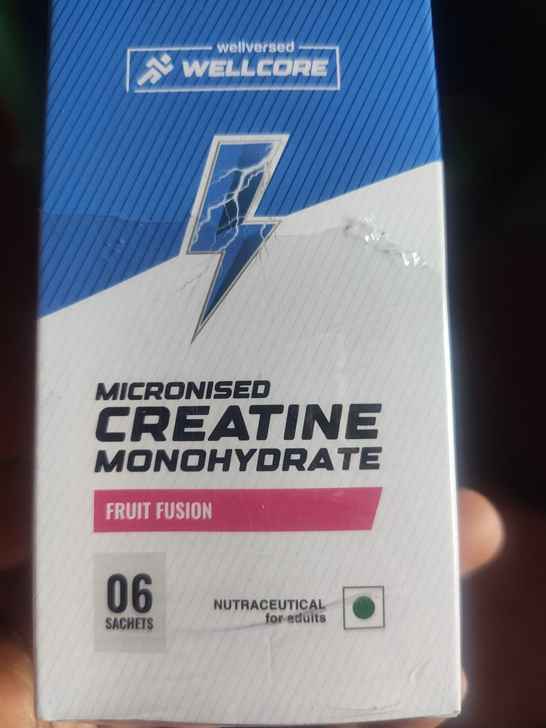 Customer photo review of Wellcore - Pure Micronised Creatine Monohydrate | Fruit Fusion (6 Sachets)