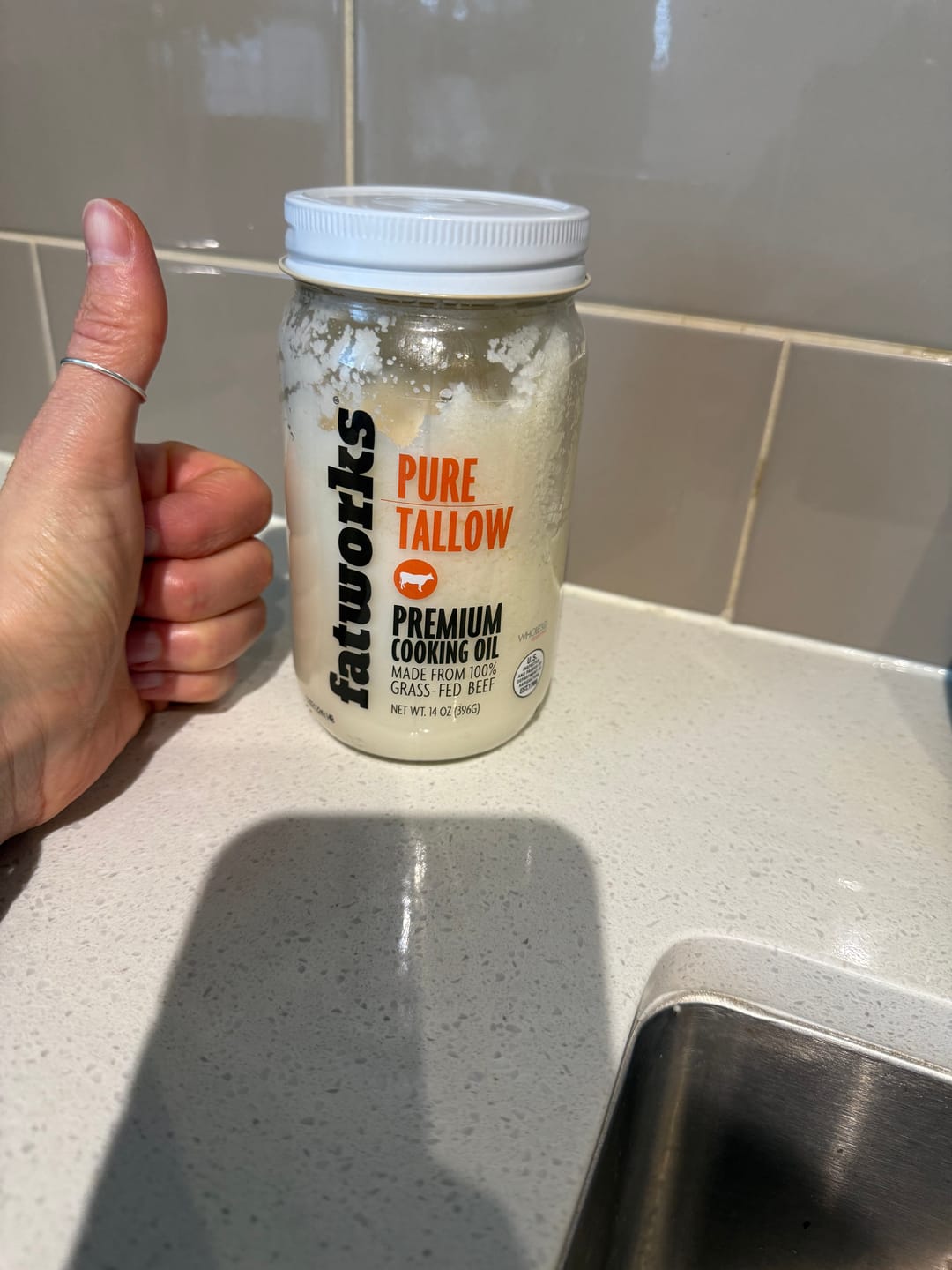 Customer photo review of Grass Fed Beef Tallow (14 oz)