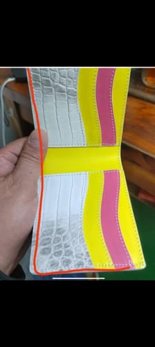 Customer photo review of Preorder Genuine Crocodile Skin Leather Wallet Himalayan