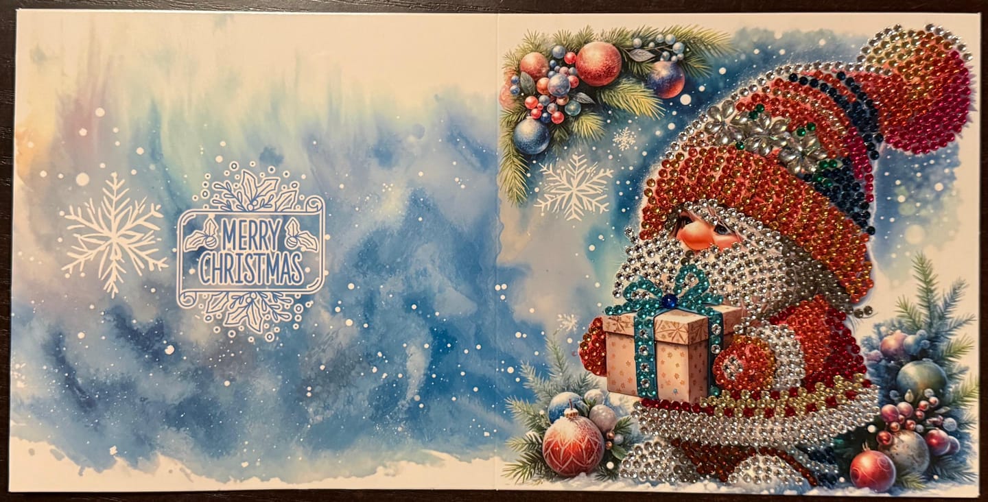 Customer photo review of 12 x Weihnachtskarte Wichtel - Diamond Painting