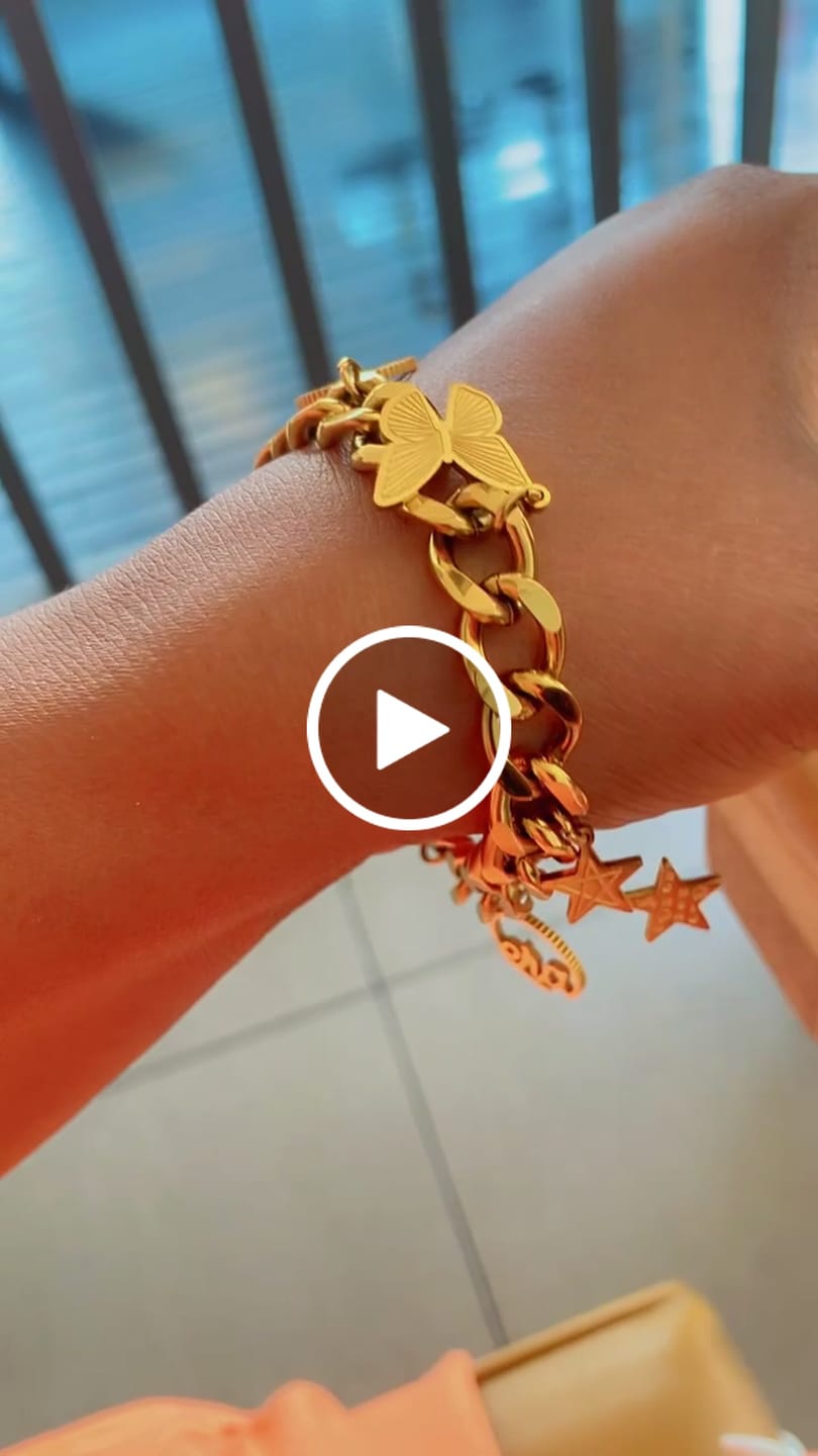 Customer video review of Gold  Era Charm Bracelet