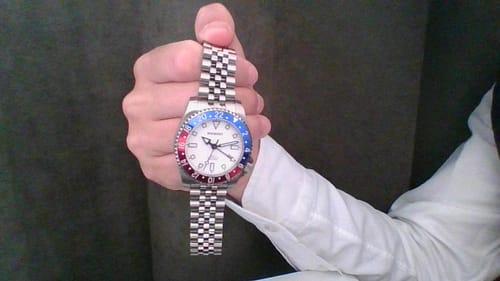 Customer photo review of ADMIRAL GMT - 200M Waterproof Titanium Automatic Diver Watch | White
