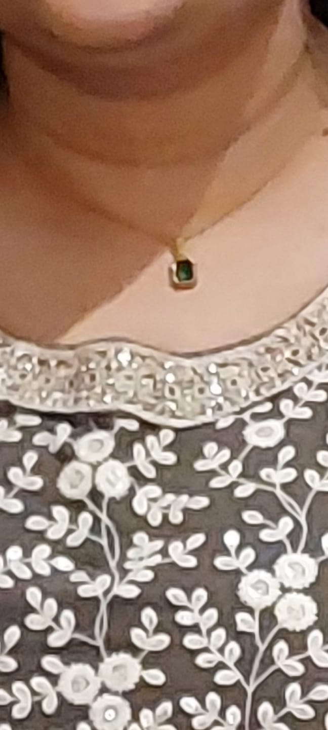 Customer photo review of Everyday Exquisite Green Stone Gold Necklace