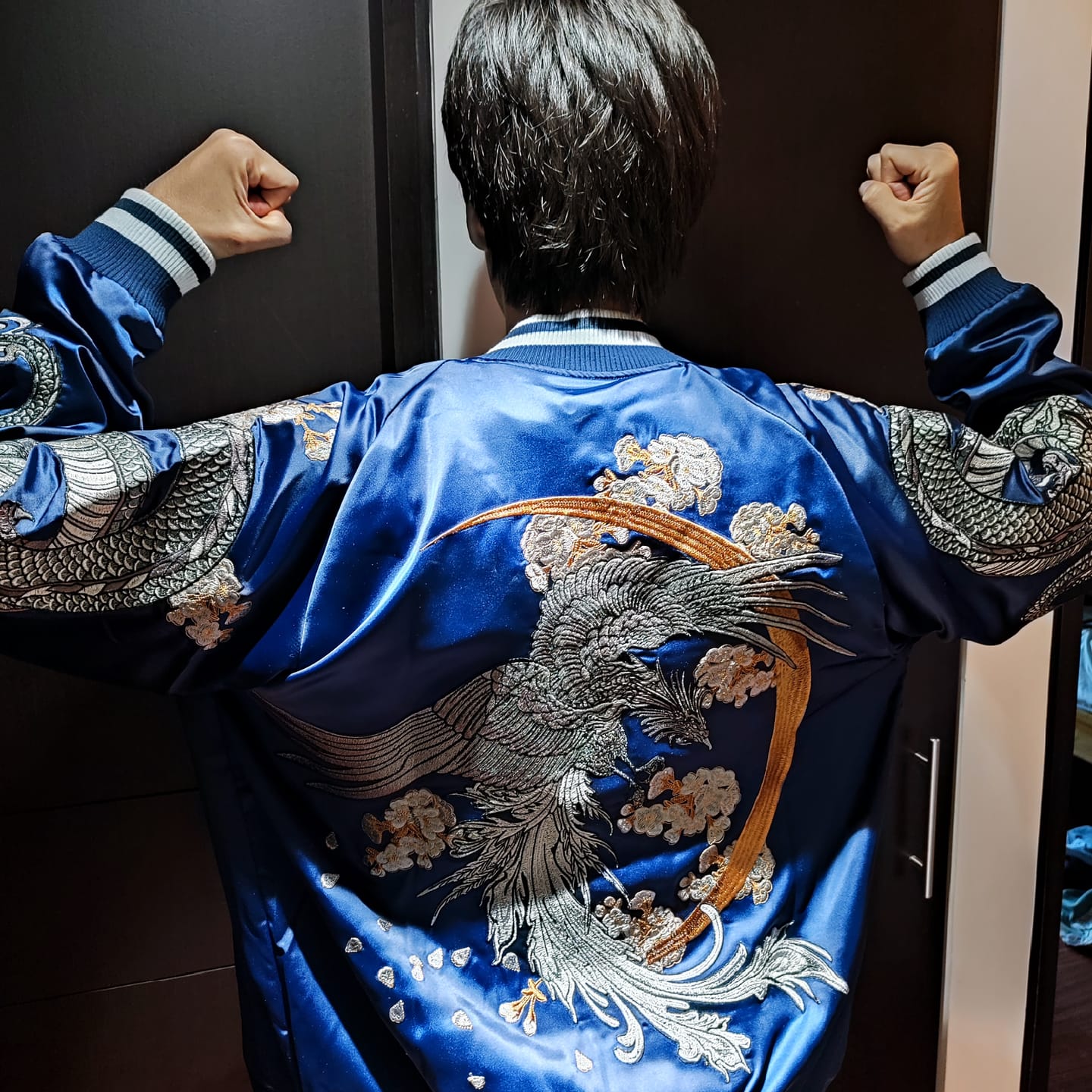 Customer photo review of Double Dragon & Phoenix Sukajan Souvenir Jacket