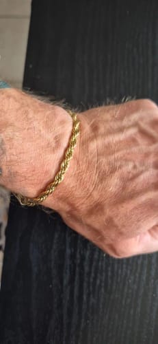 Customer photo review of Rope Bracelet 5MM (Gold)