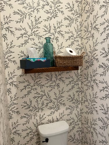 Customer photo review of RECLAIMED WOOD FLOATING SHELVES