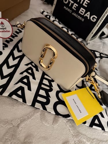 Customer photo review of Marc Jacobs Women's The Snapshot Bag Cloud White/Multi