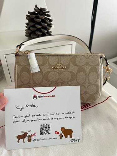 Customer photo review of Coach Women's Nolita 19 In Signature Canvas Gold/Light Khaki Chalk