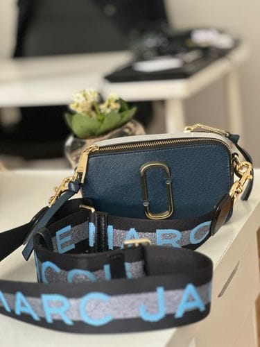 Customer photo review of Marc Jacobs Women's The Snapshot Crossbody Bag Sea Blue Multi