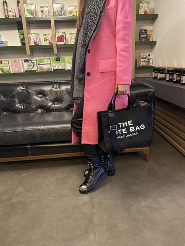 Customer photo review of Marc Jacobs Women's The Canvas Small Tote Bag Blue Shadow