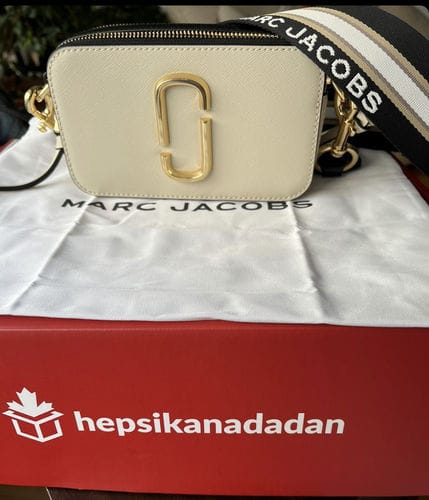 Customer photo review of Marc Jacobs Women's The Snapshot Bag New Cloud White Multi