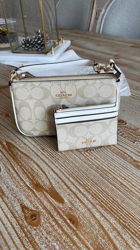 Customer photo review of Coach Women's Nolita 19 In Signature Canvas Gold/Light Khaki Chalk