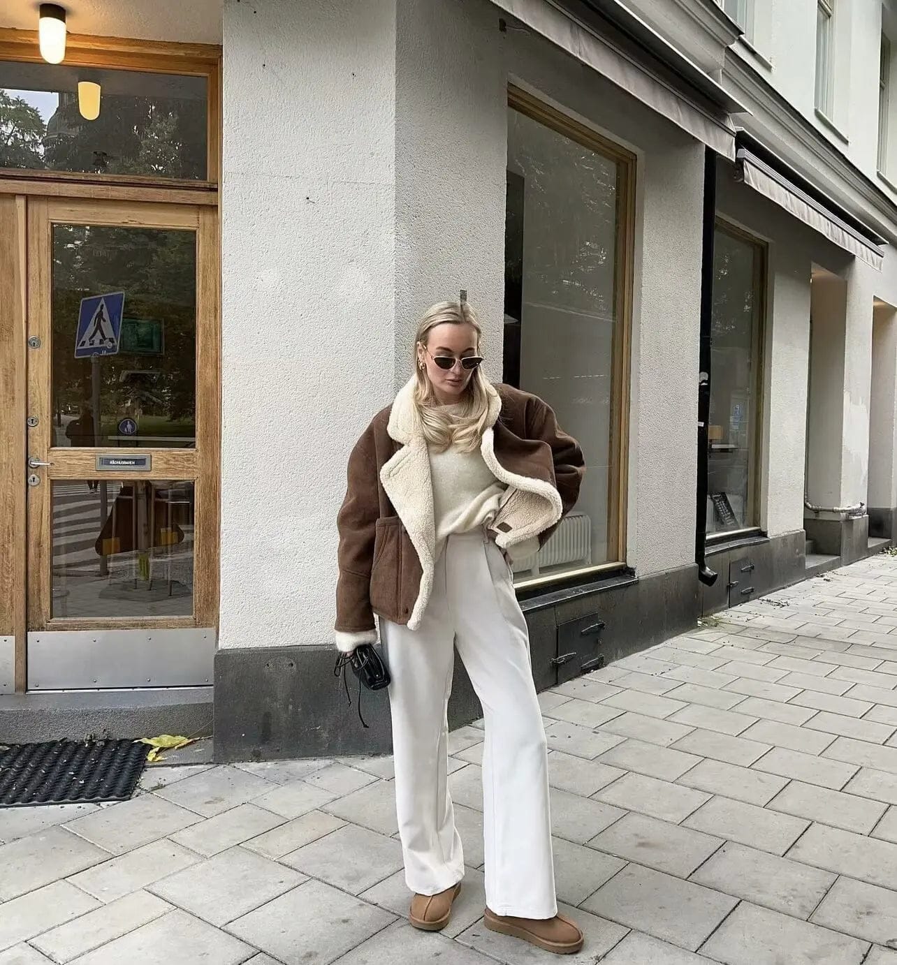 Customer photo review of Leona Faux Leather Jacket