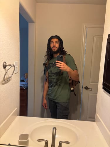 Customer photo review of MYSTERY TEE