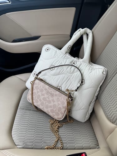Customer photo review of Coach Women's Nolita 19 In Signature Canvas Gold/Sand/Chalk