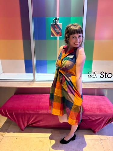 Customer photo review of WILLA DRESS | MULTI CHEX