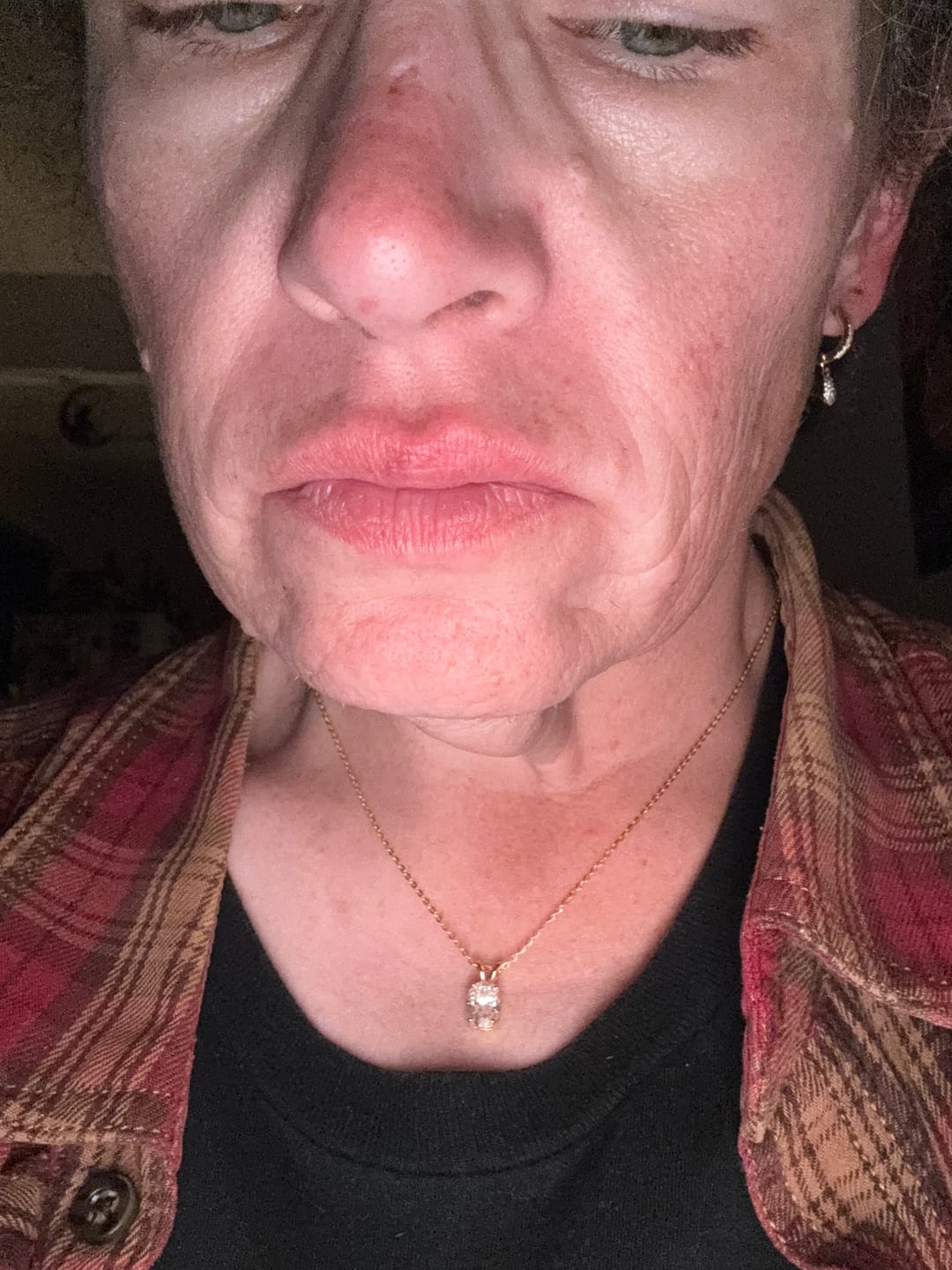 Customer photo review of Solitaire Oval Moissanite Sterling Silver Necklace Pendant