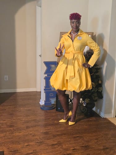 Customer photo review of The Power Bubble Dress