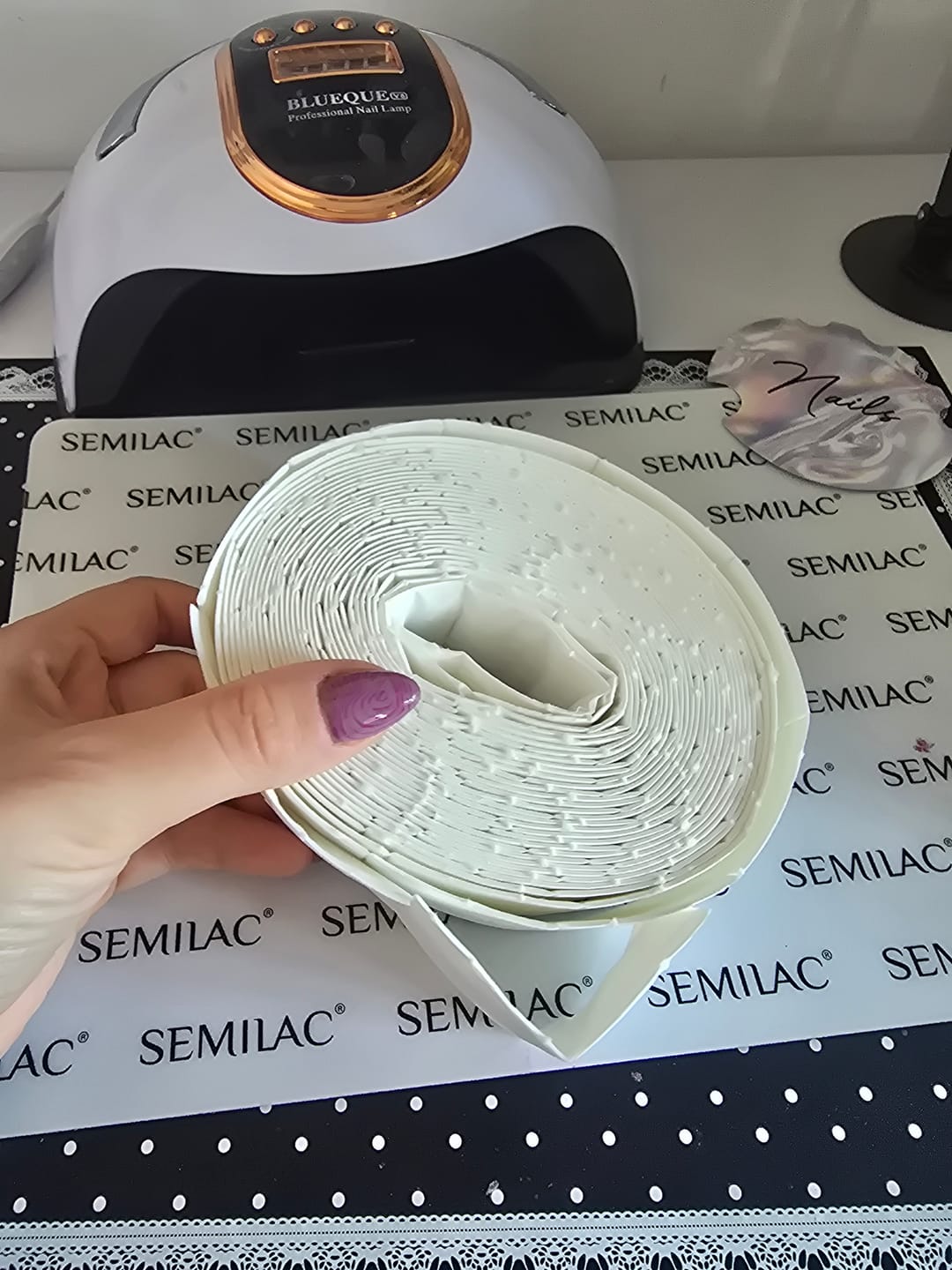 Customer photo review of Semilac Cotton Pads Dust Free 250 pieces