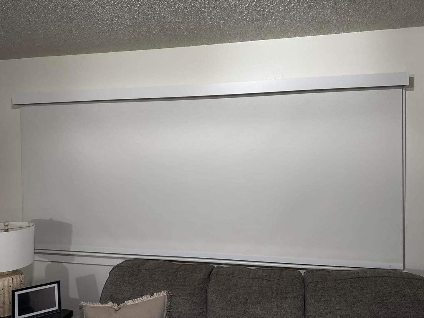 Customer photo review of Bringnox Motorized Roller Shades 100% Blackout Cream