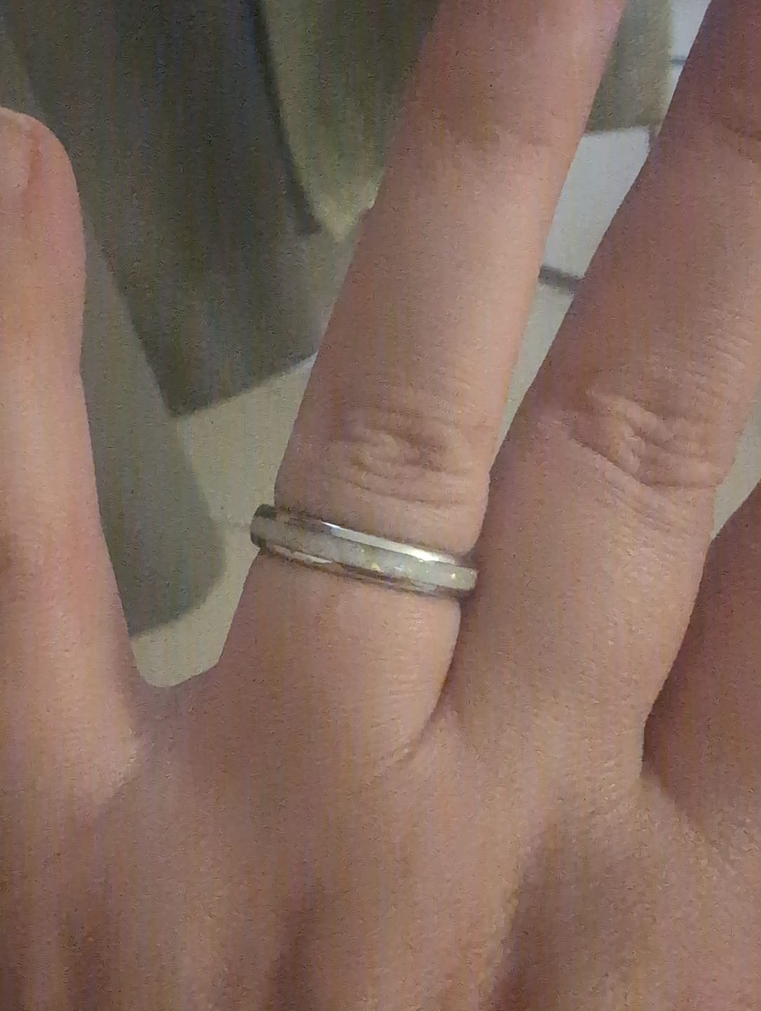 Customer photo review of The White Gold White Opal 4mm Wonder Ring