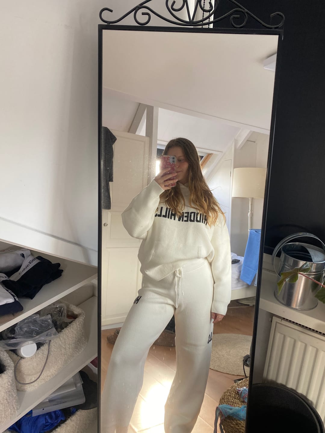 Customer photo review of KNIT HOODIE OFF WHITE