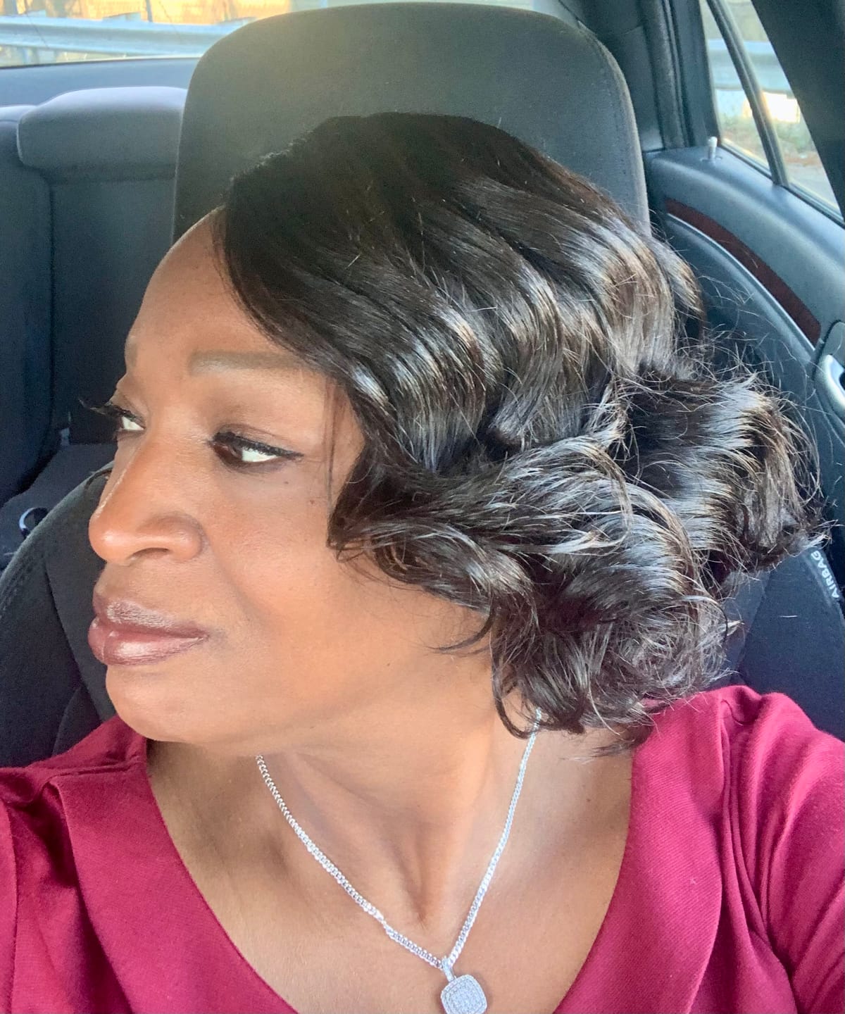 Customer photo review of Melted Hairline By Outre Glueless HD Lace Front Wig - AYDA