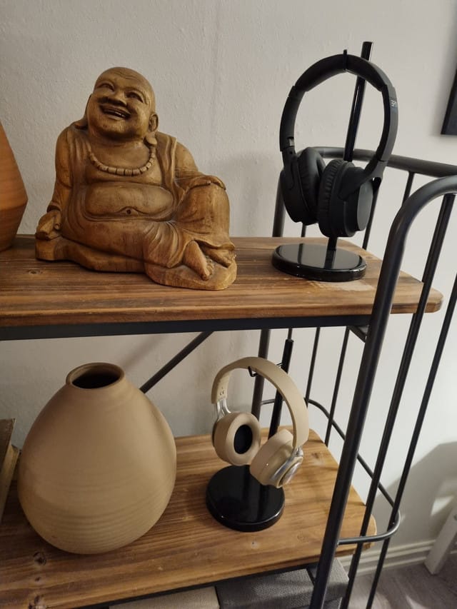 Kundfotogranskning av Hörlursställ svart