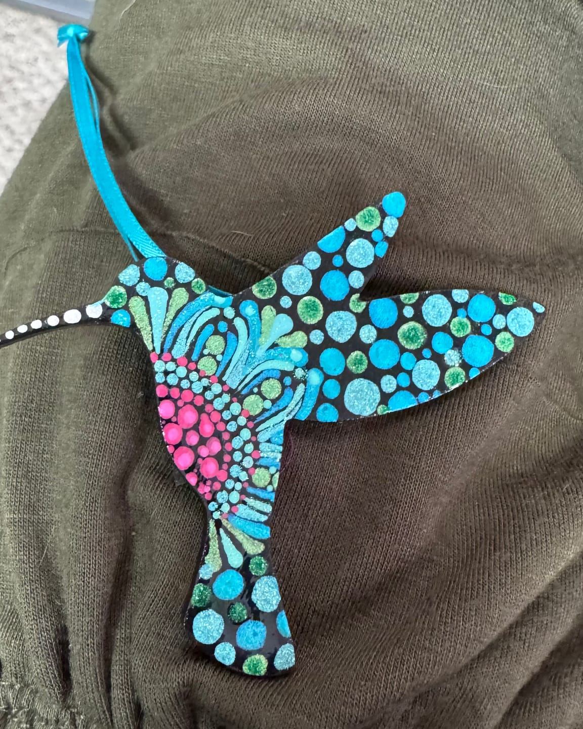 Customer photo review of Unfinished Wood Hummingbird Shape - Bird Animal - Craft - up to 46" DIY