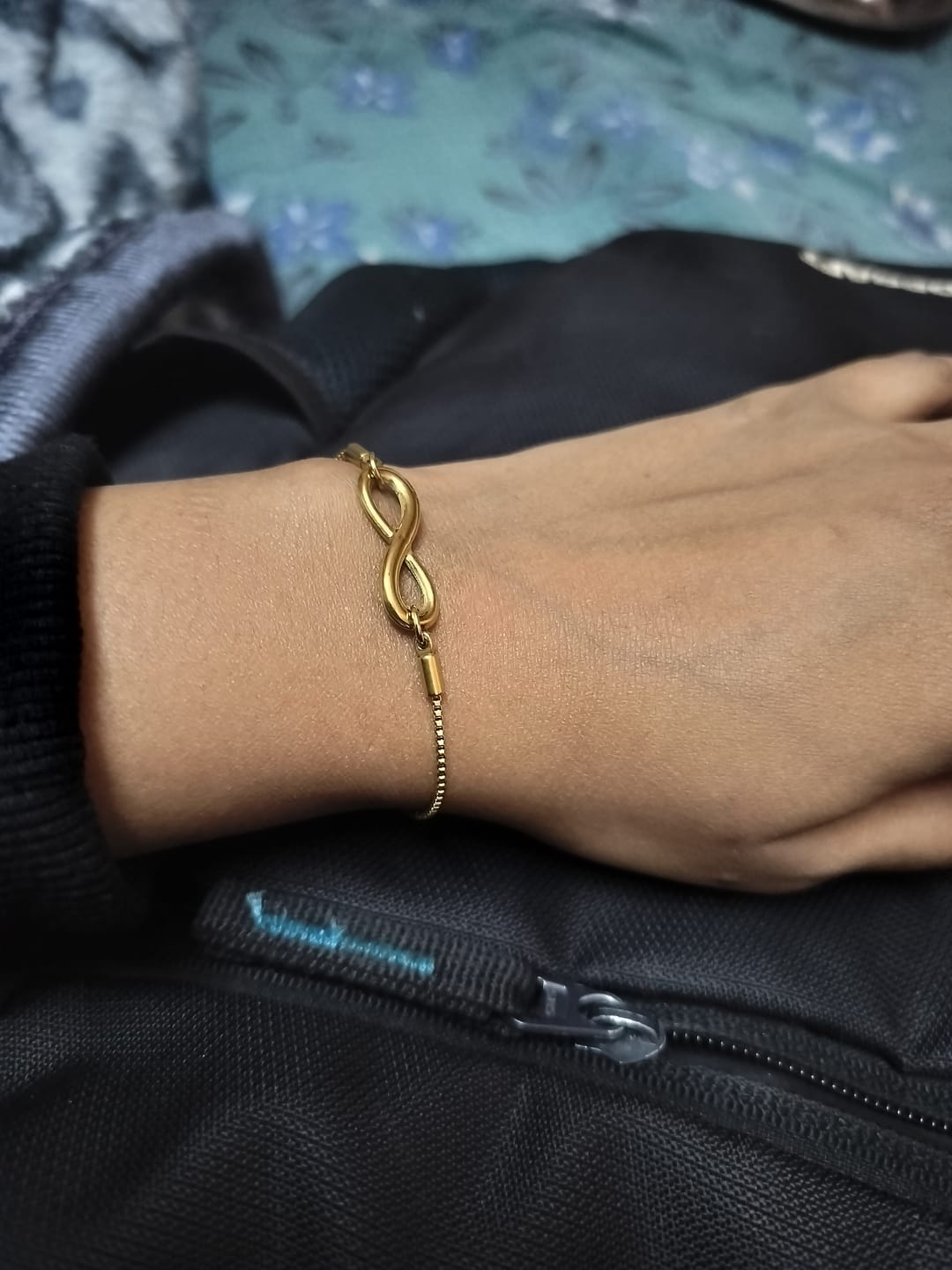 Customer photo review of Endless Love 925 Sterling Silver Mangalsutra Bracelet | BIS Hallmarked | 18k Gold Vermeil