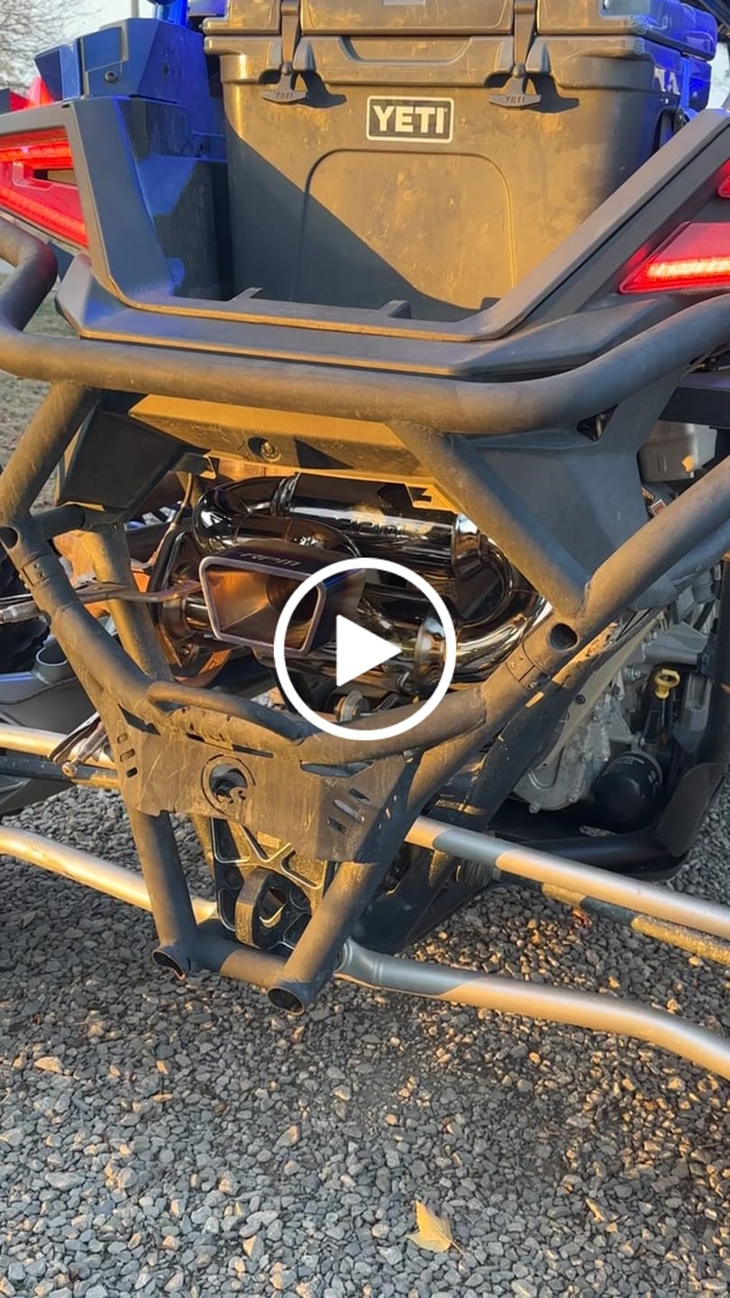Customer video review of RPM Polaris RZR Pro R 3" DUAL Sport Muffler W/ 3" Tip