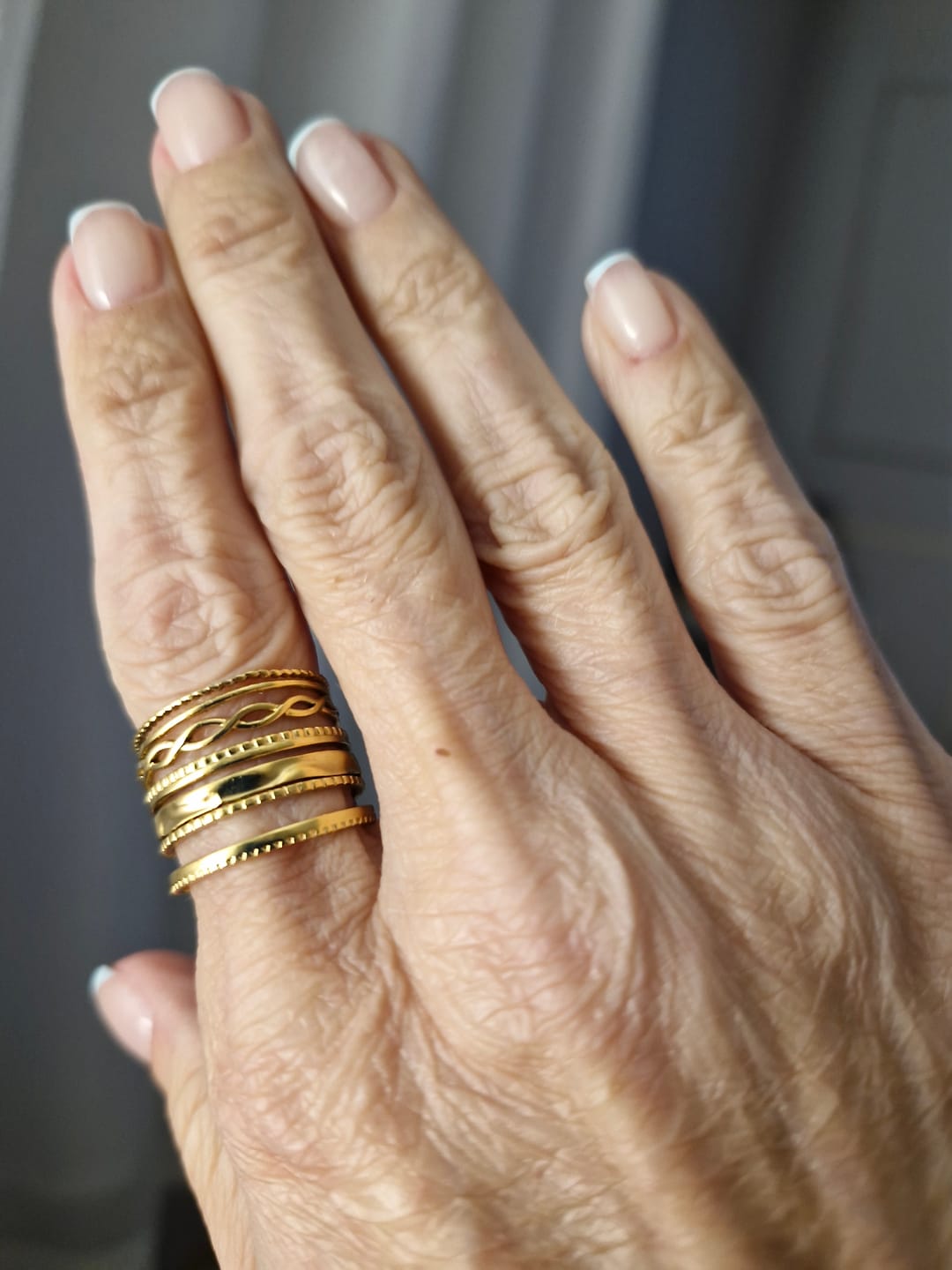 Customer photo review of Anel Royale Ajustável Banhado em Ouro 18k