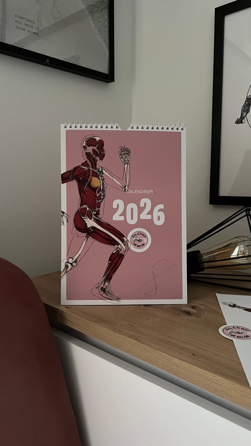 Customer photo review of Calendrier 2026 – Anatomie en Mouvement