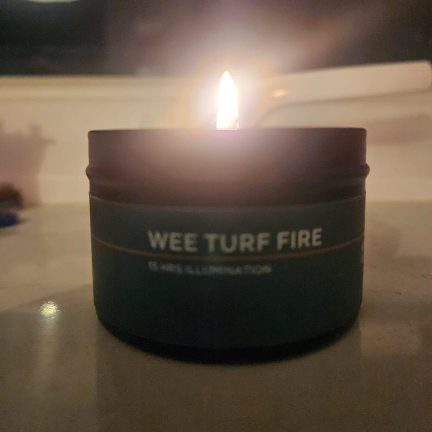 Customer photo review of Turf Fire Candle | Born & Bred
