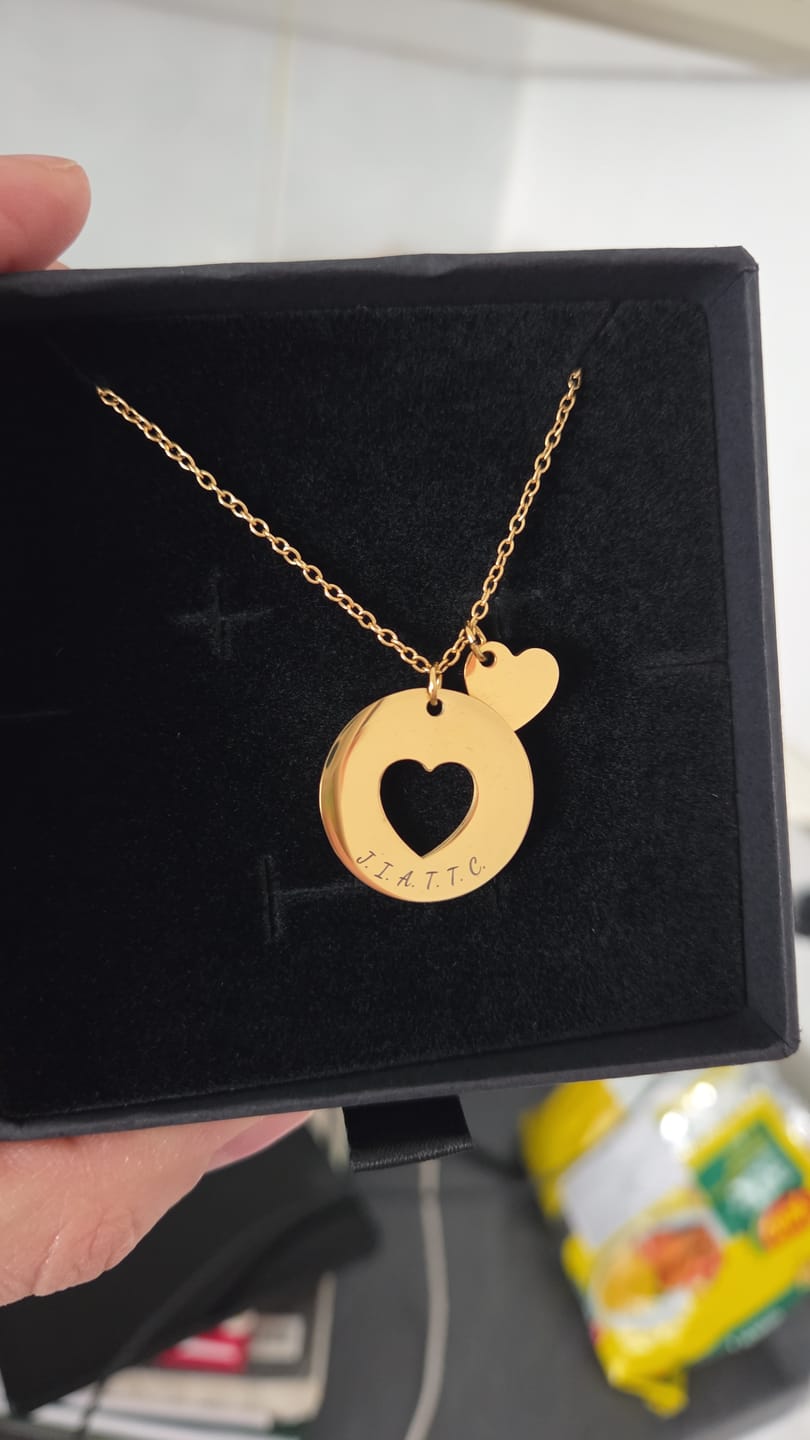 Customer photo review of Necklace: Cut-Out Heart