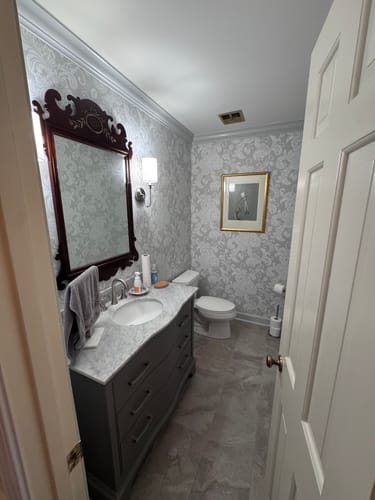 Customer photo review of Anna French AT6008 VEREY Grey Wallpaper