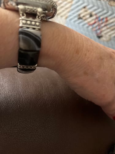 Customer photo review of Bohemian Noir Stretch Apple Watch Strap