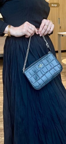 Customer photo review of Coach Women's Nolita 19 Embossed Crocodile Silver/Black