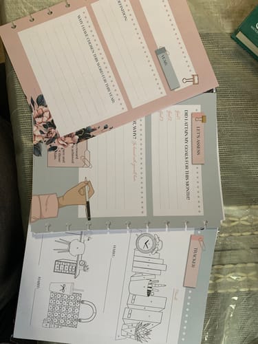 Customer photo review of Goal For It 12 Months Goal Setting & Tracking Inserts
