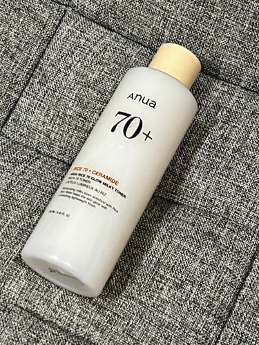 Customer photo review of Pieniņveida toniks mirdzuma piešķiršanai ādai ar rīsiem Anua Rice 70 Glow Milky Toner