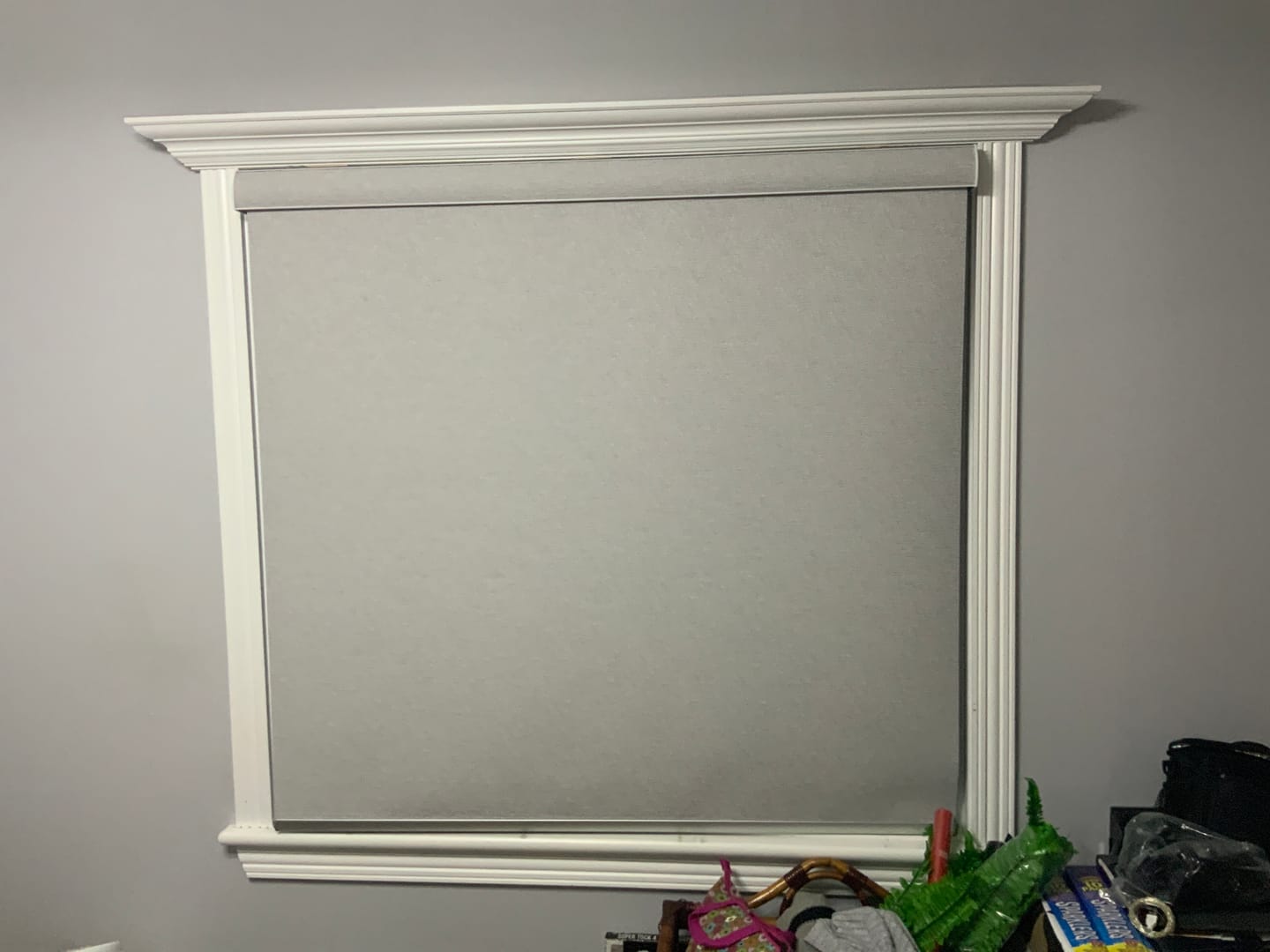 Customer photo review of SmartWings Motorized Roller Shades 100% Blackout Safari