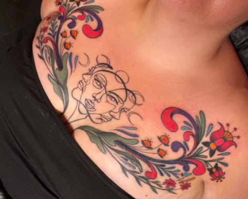 Customer photo review of Painless Tattoo Numbing Spray