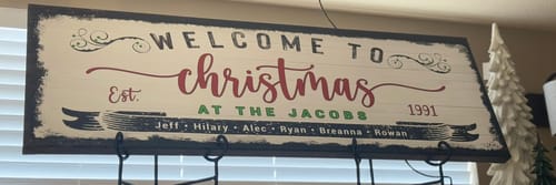 Customer photo review of Welcome To Christmas Sign